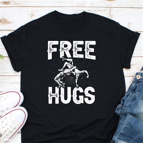 Free Hugs Wrestling Shirt Wrestling Game Shirt Wrestling Buddies T