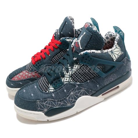 Nike Air Jordan 4 Retro Se Iv Aj4 Sashiko Deep Ocean Sail Men Shoes