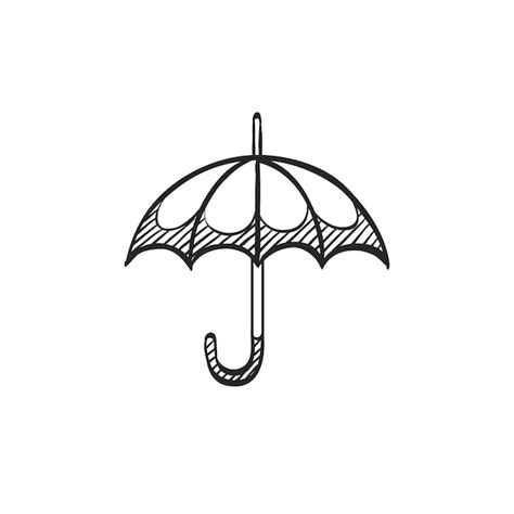 Premium Vector Hand Drawn Sketch Icon Umbrella