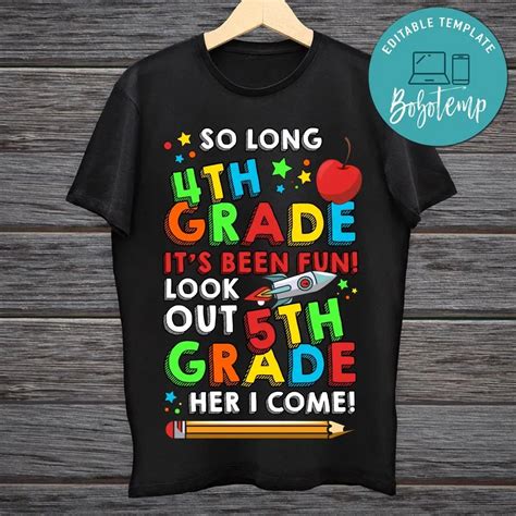 Look Out 5th Grade Here I Come Shirt SVG PNG Files Printable Bobotemp