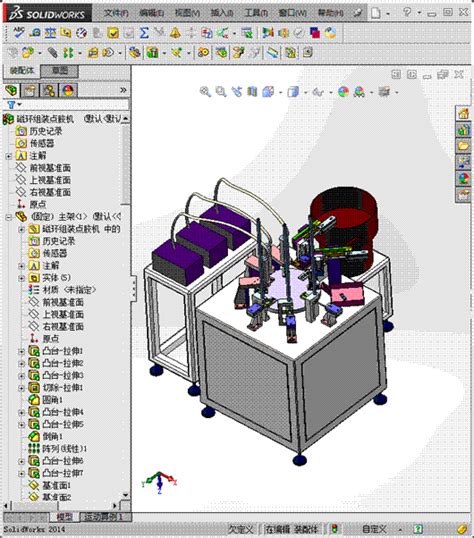 【艳丽】其它设备 磁环组装点胶机3d模型下载三维模型solidworks模型 制造云 产品模型