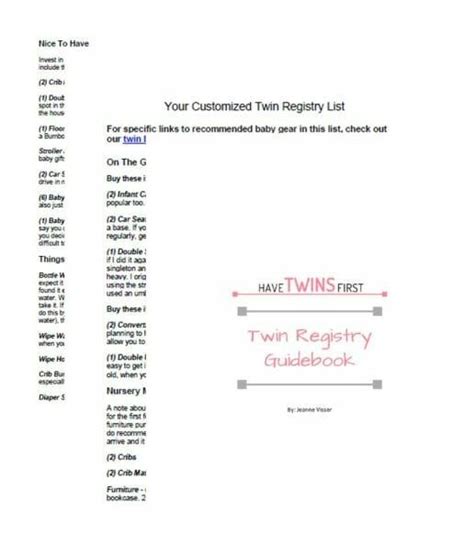 The 1 Twin Baby Gear Registry Checklist Artofit