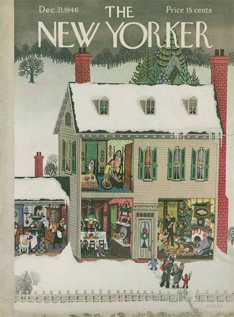 New Yorker December Art Print By Edna Eicke Christmas Poster