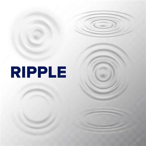 Premium Vector | Ripple Water Surface Texture From Drop Set