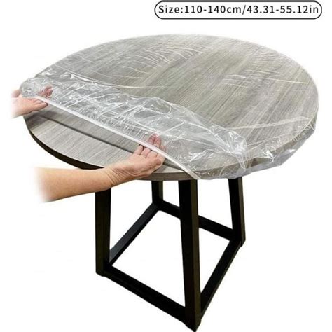 Nappe Ajust E En Vinyle Ronde Nappe Transparente Bords Lastiques