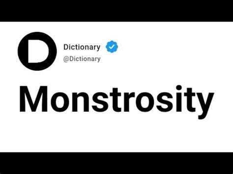 Monstrosity Meaning In English Youtube