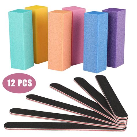 12pcs Nail Files And Buffers Set Professional Manicure Tools Kit 6pcs