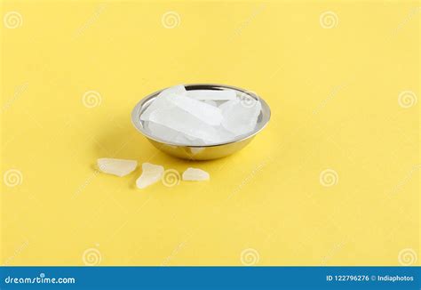 Edible Camphor In A Steel Bowl Stock Photo Image Of Food Ingredient