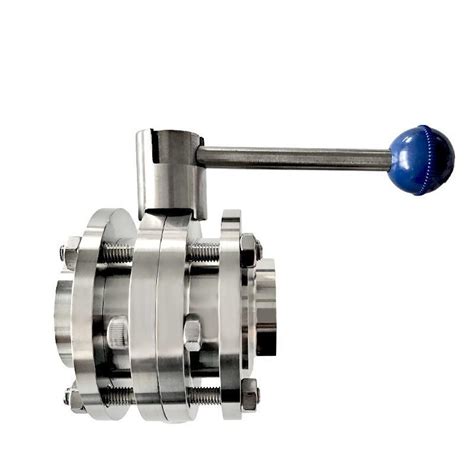 Sanitary 3PC Butterfly Valve Stainless Steel Aseptic 3 Piece Manual