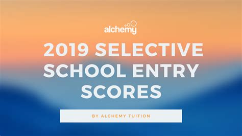 Selective School Entry Scores 2019 // Selective School Tutoring