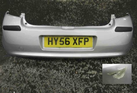 Renault Clio MK3 2005 2009 Rear Bumper Silver TED69 Store Renault