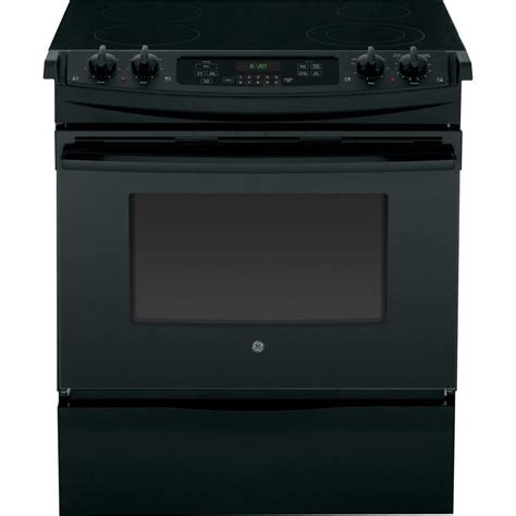 Ge Smooth Surface Self Cleaning Slide In Electric Range Black Common