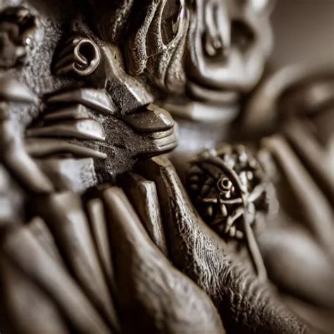 A Macro Photo Of A Tiny Surrealist Sculpture By Stable Diffusion