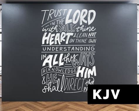 Trust In The Lord With All Thine Heart Wall Decal For Church Proverbs 3