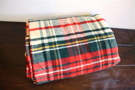 Vintage Ll Bean Wool Blanket Tartan Plaid Throw