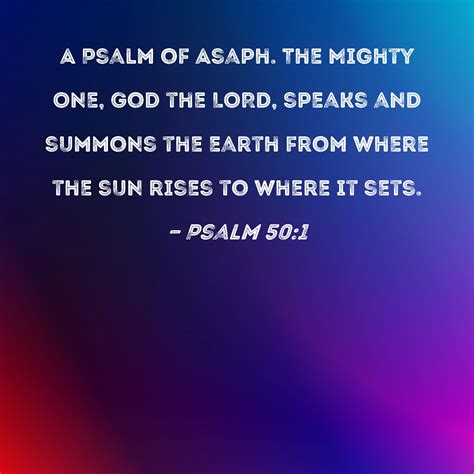 Psalm The Mighty One God The Lord Speaks And Summons The Earth