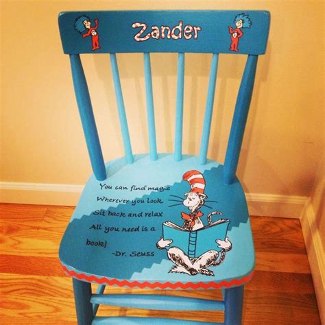 Dr Seuss Custom Painted Boys Chair Painted For A Little Boy Done