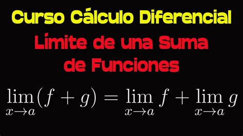 El Límite de una Suma de Funciones Curso de Cálculo Diferencial YouTube