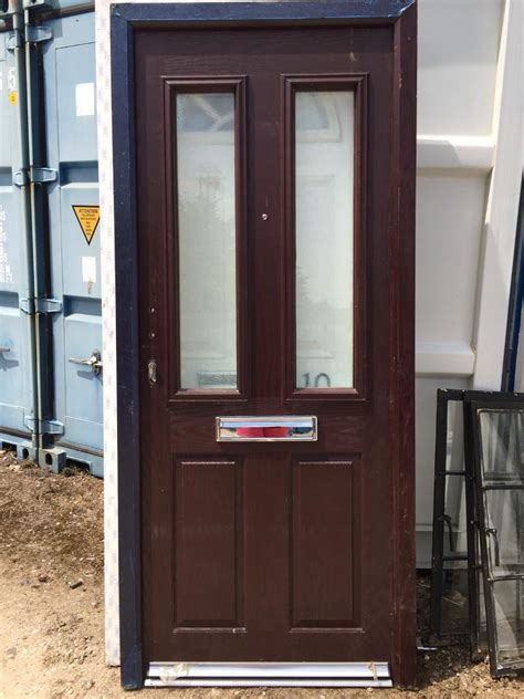 New Upvc Composite Brown Rosewood Front Door X Ref D In