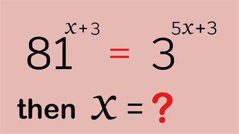 Math Olympiad Training Learn How To Solve Exponential Equation With This Easy Trick Vijay