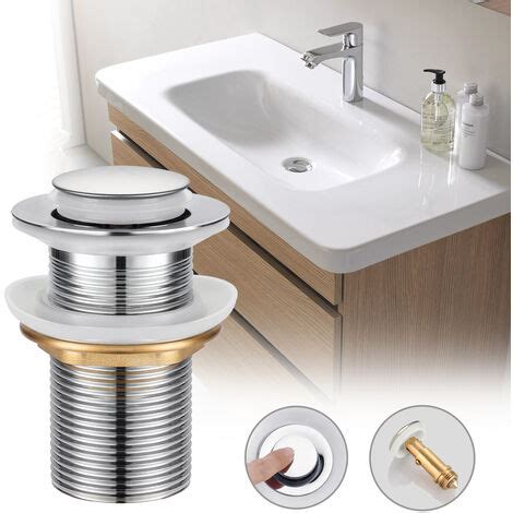 Tubature Grezze Filtro Scarico Per Lavabo Bagno Valvola Piletta Click