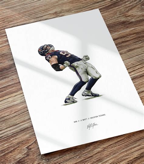 Tj Watt Signed Card - Etsy