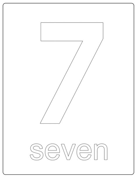 Free Printable Number 7 Free Printable Numbers Printable Numbers Images