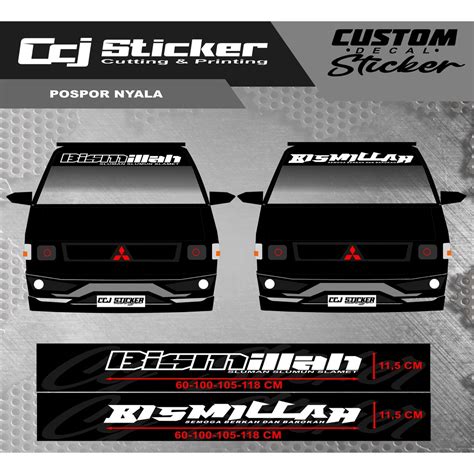 Jual Stiker Bismillah Sticker Kaca Depan Cutting Pick Up L All Truck