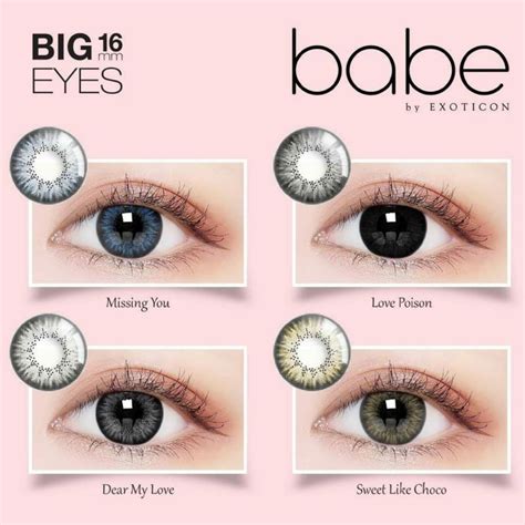 Jual BABE Softlens X2 BABE Big Eyes 16mm NORMAL By Exoticon Shopee