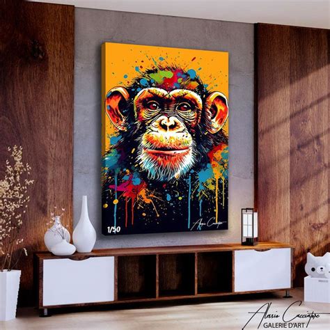 Peinture Singe Multicolore Alessio Cacciatore En Comment