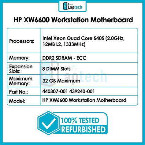 Hp Xw Mt Workstation Motherboard Mini Tower