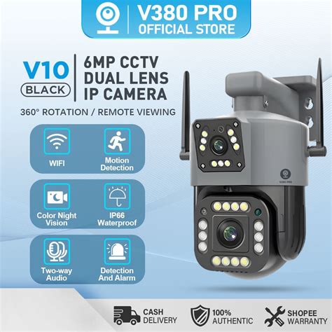 V Pro V Mp Outdoor Video Surveillance Camera Dual Lens Wifi Ptz