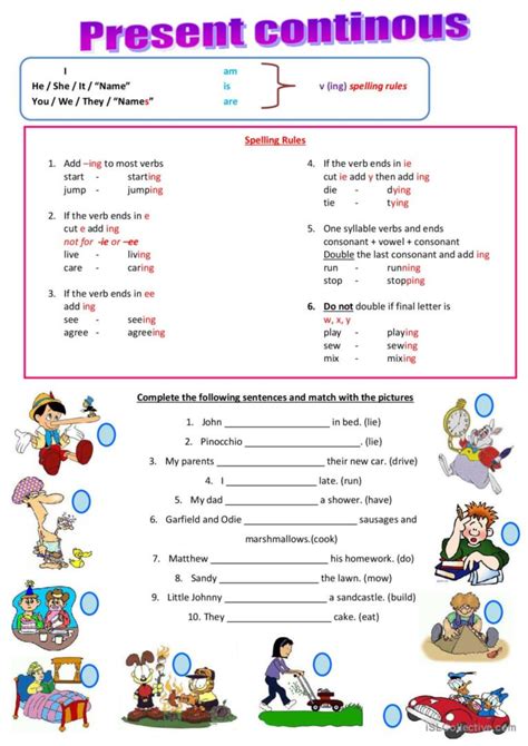 Present Continuous English Esl Worksheets Pdf And Doc