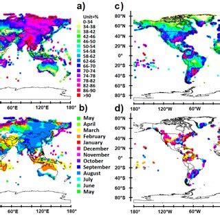 Cross Wavelet Power A B And Coherence Phase C D Of Reduced Rainfall