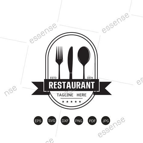 Restaurant Logo Svg Kitchen Monogram Frame Svgrestaurant Etsy Uk