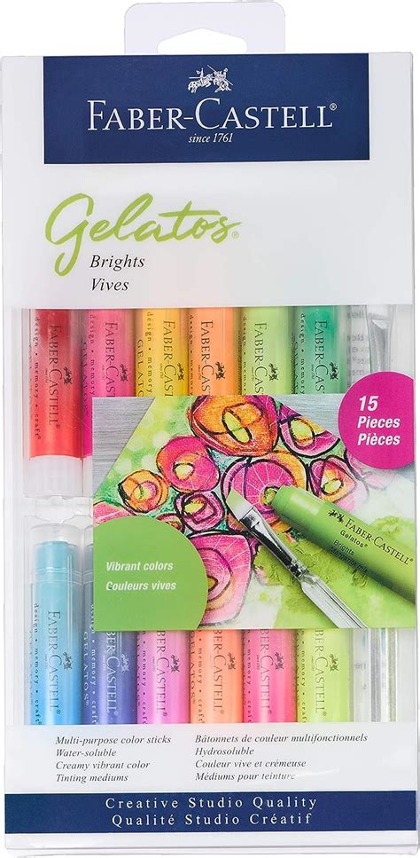 Faber Castell Gelatos Colors Set Brights Water Soluble Pigment