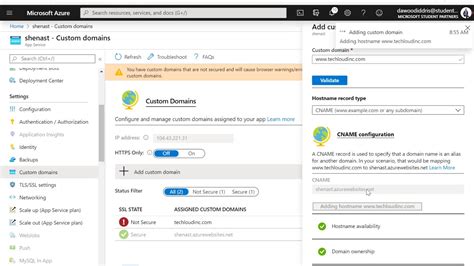 Configure A Free Ssl Certificates In Azure Youtube