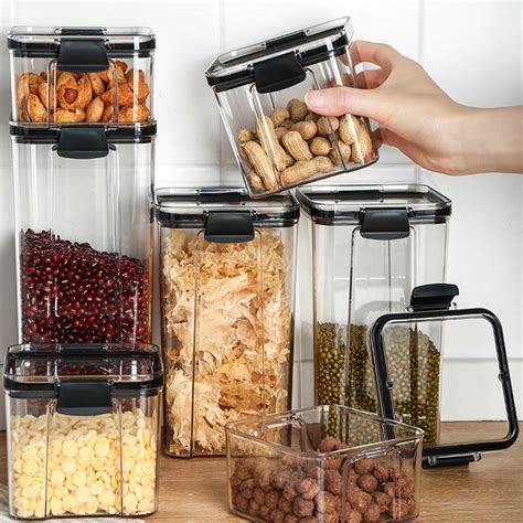 460/700/1300/1800ml Eco-Friendly Kitchen Food Storage Containers Refrigerator Transparent ...