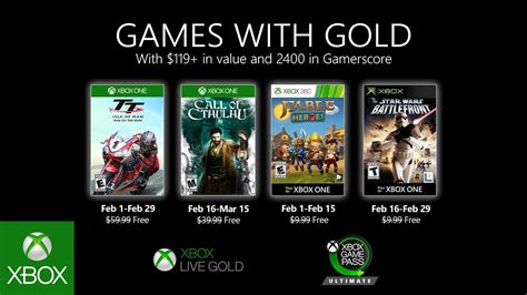 Xbox Live Games With Gold