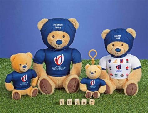 Coupe Du Monde De Rugby France 2023 Avec Les Peluches Officielles Sous