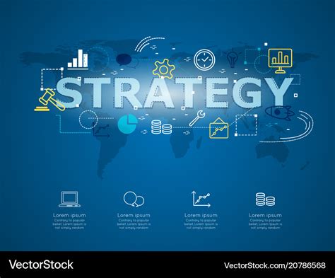 Creative Infographic Of Business Strategy With Vector Image