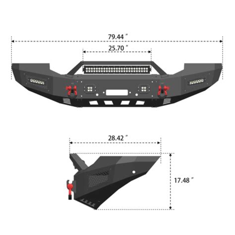 Vijay Front Rear Bumper W Winch Plate Lights For Ford F F