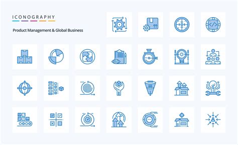 25 Product Managment And Global Business Blue Icon Pack 18434564 Vector