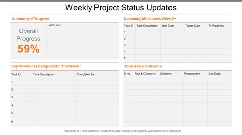 Top 10 Status Update Templates With Examples Samples