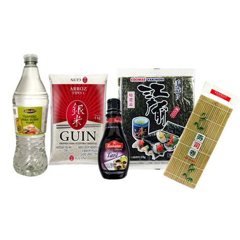 Kit Sushi Arroz Esteira Nori Alga Tar Tempero Hachi Submarino