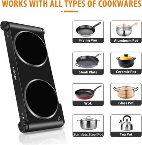 Cusimax Infrared Ceramic Double Hot Plate W Black Fred Meyer