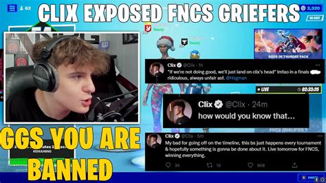 Clix Exposed And Banned Cheaters Who Griefed His Fncs Finals Fortnite