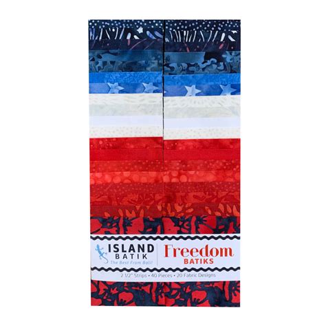 Batik Freedom 2 25 Inch Strip Pack Island Batiks 843700141600