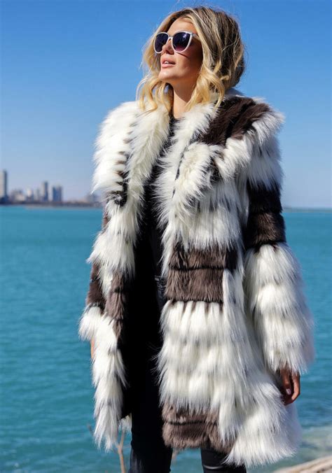 Alter Ego Faux Fur Shawl Collar Coat Womens Coats And Jackets