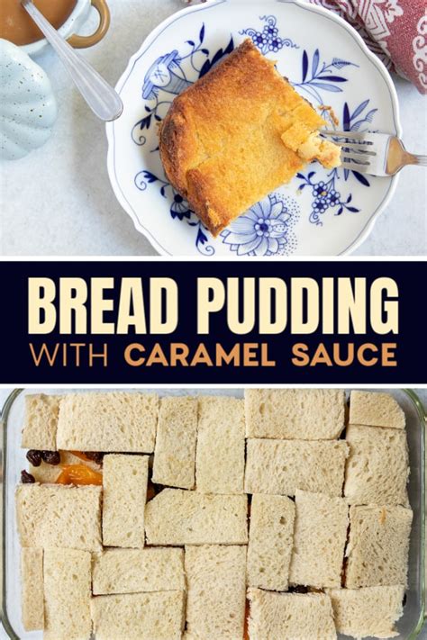 Custard Bread Pudding with Caramel Sauce - Cheerful Cook